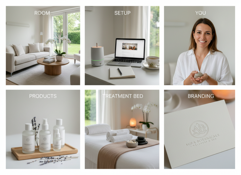 Examples of professional treatment room photos for Google Business Profile