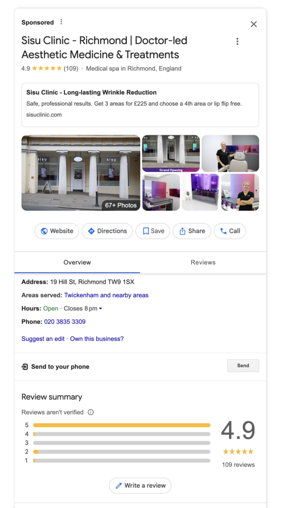 Google Business Profile optimisation